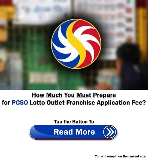 pcso franchise fee|How to Start a PCSO Lotto Franchise .
